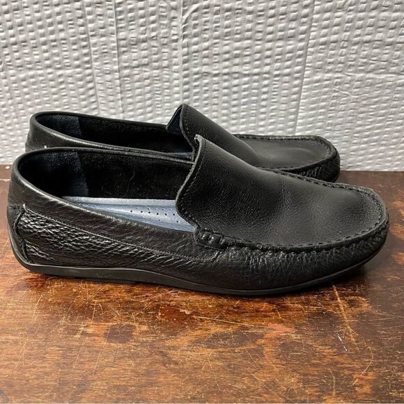 Tommy Bahama Nassau Venetian Black Leather Driving Loafers Size 8D - Picture 9 of 12